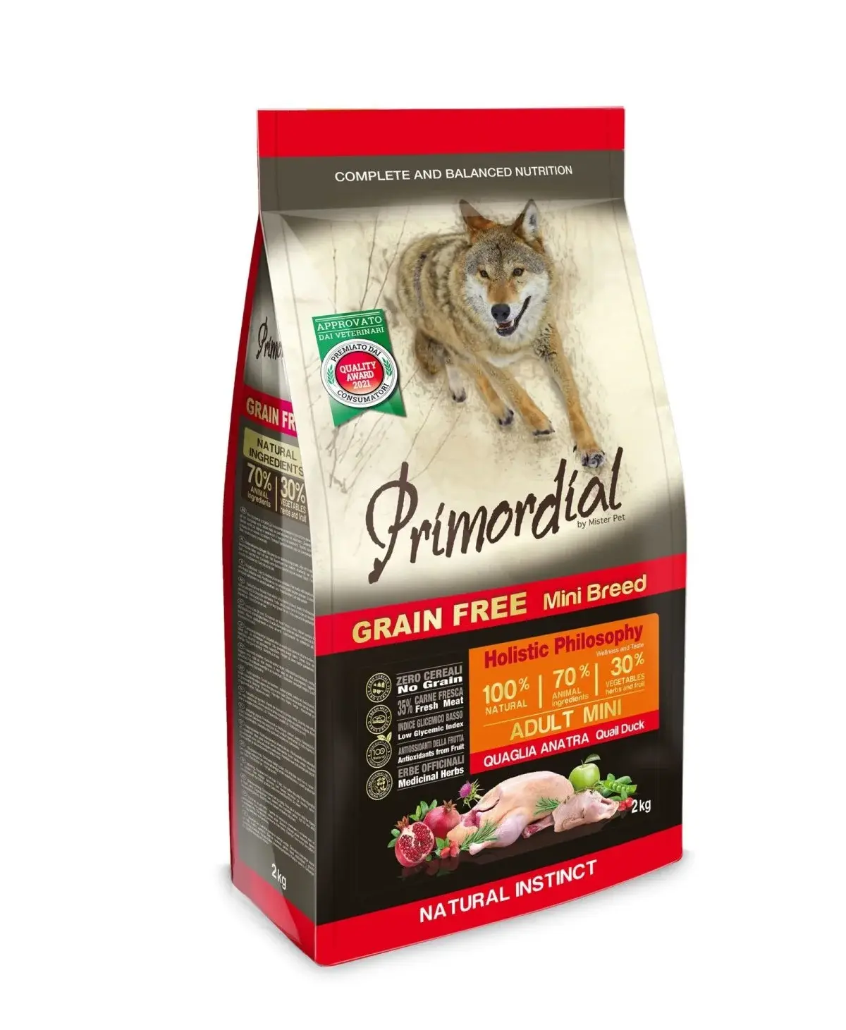 Primordial Dog GF Mini Adult Quail&Duck 6kg
