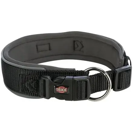 PREMIUM obojek extra široký, černá/grafit - M-L: 40-48 cm/40 mm