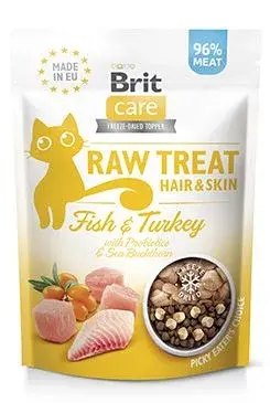 VAFO Carnilove Praha s.r.o. Brit Raw Treat Cat Hair&Skin, Fish&Turkey 40g