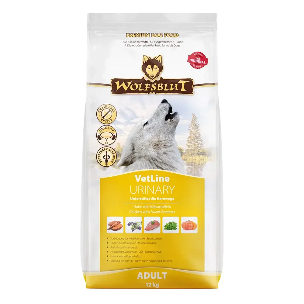 Wolfsblut VetLine Urinary 12kg - kuře s batáty