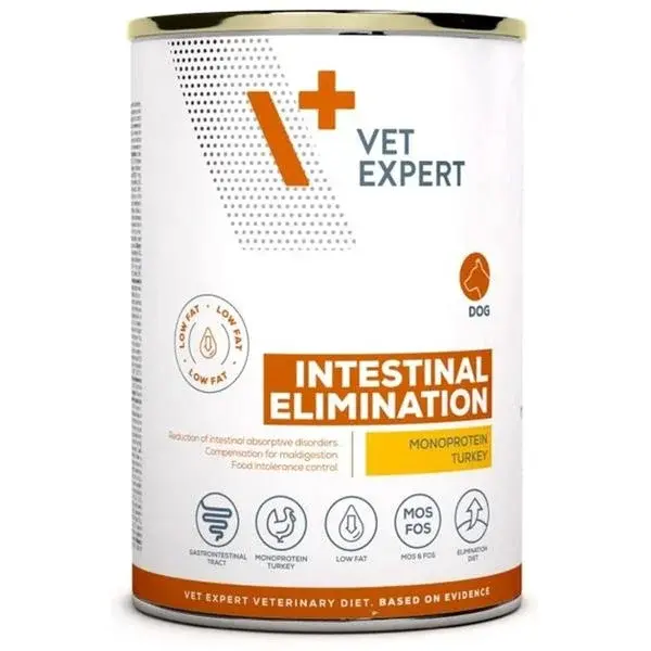 VetExpert VD 4T Intestinal Elimination Low Fat Dog konzerva 400 g