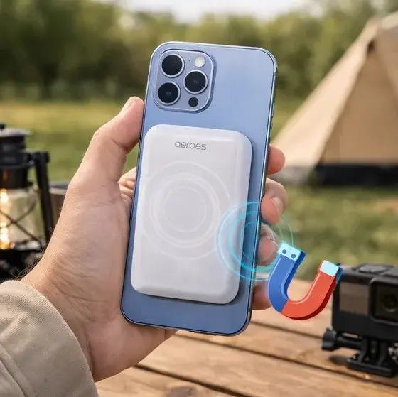 Aerbes Bezdrátová magnetická powerbanka AERBES - 5000mAh