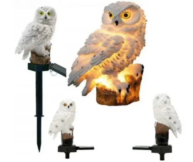 GGV LED solární zahradní lampa - sovička, 14 cm