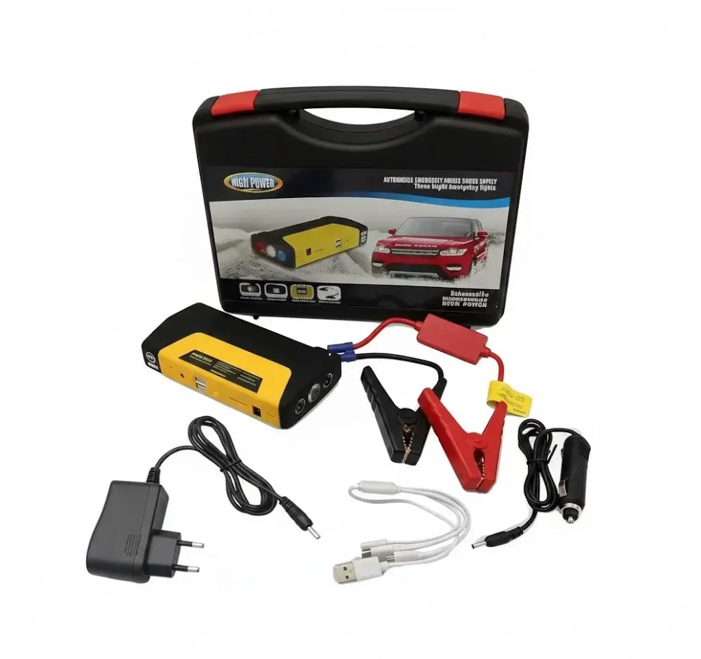 Startovací powerbanka pro auto TM15 + příslušenství + praktický kufřík