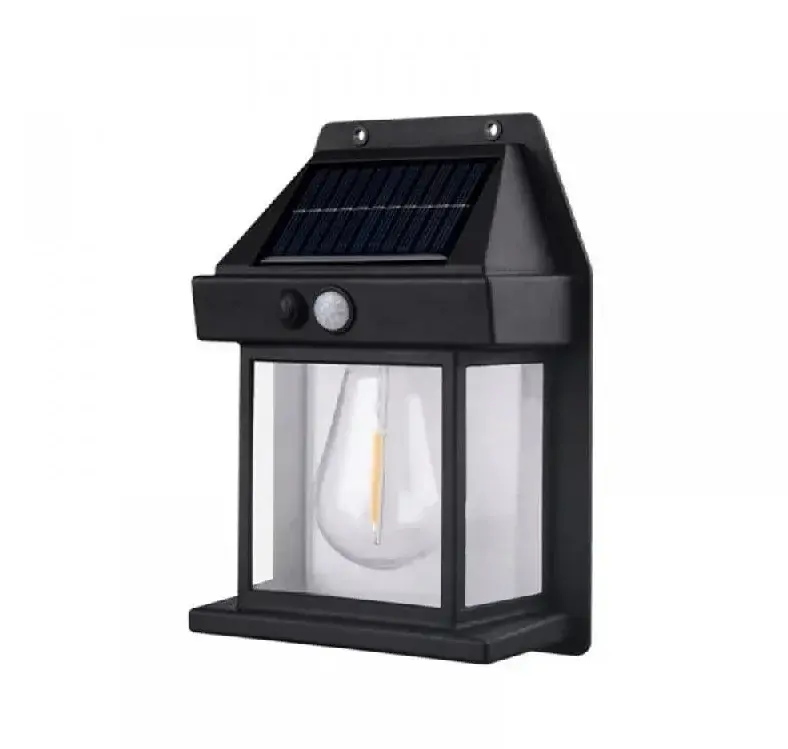 Solární zahradní nástěnná lampa Solar Interaction 888 - černá - černá