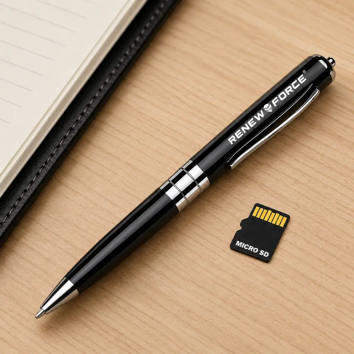 Špionážní pero - hlasový záznamník - RENEW FORCE D32+16 GB SD karta