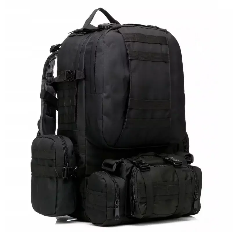 Voděodolný survival batoh - turistický - 60 L - černý