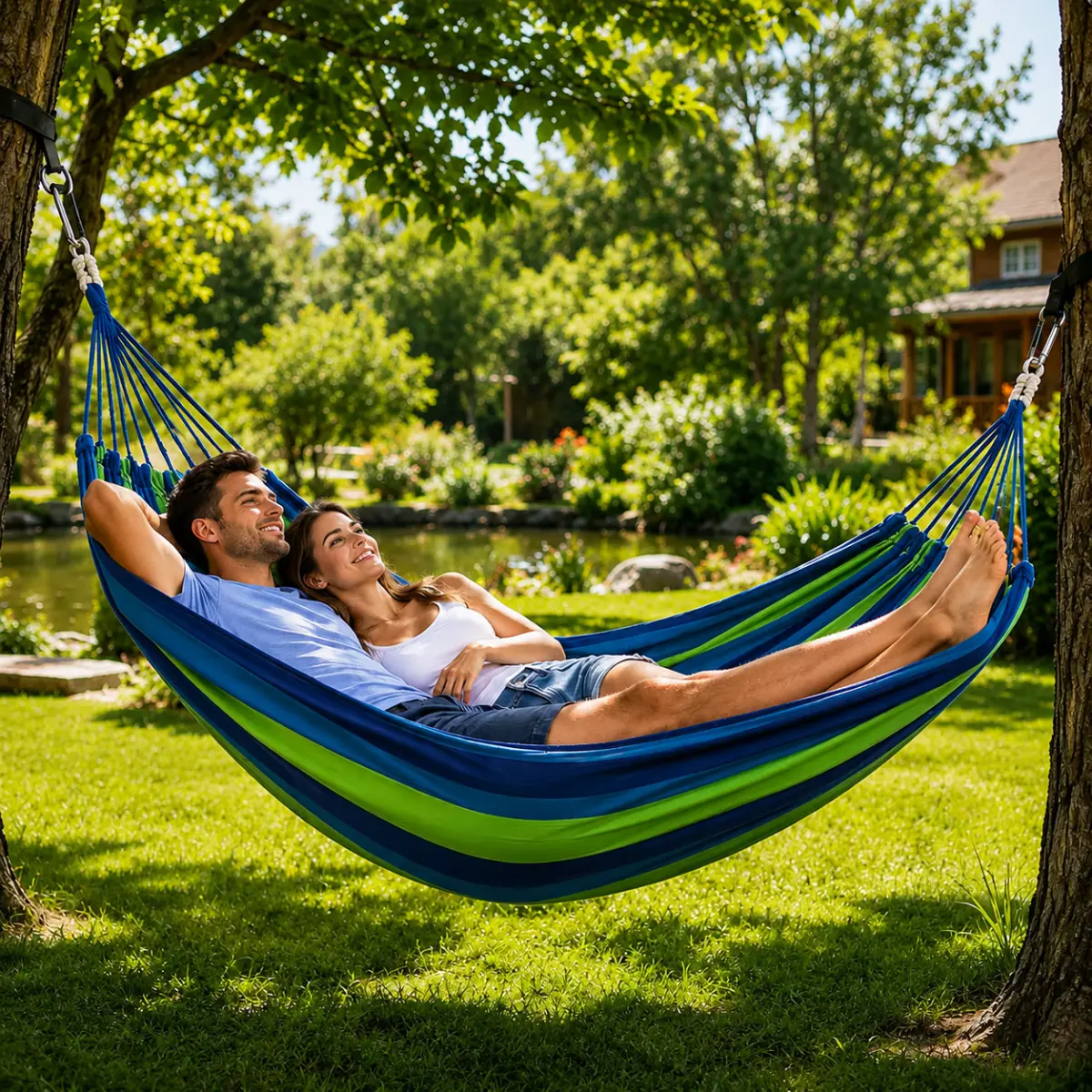 Zaparkorun Zahradní houpací síť Relax pro 2 osoby