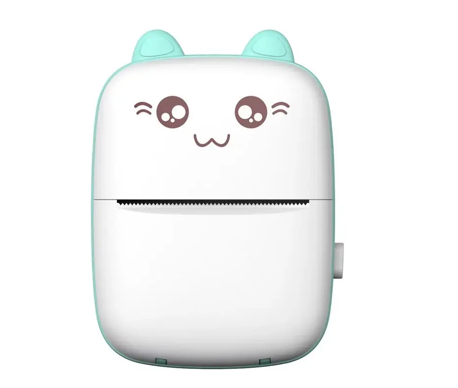 Přenosná tiskárna Mini Print pro chytré telefony ve tvaru Kočičky - modrá