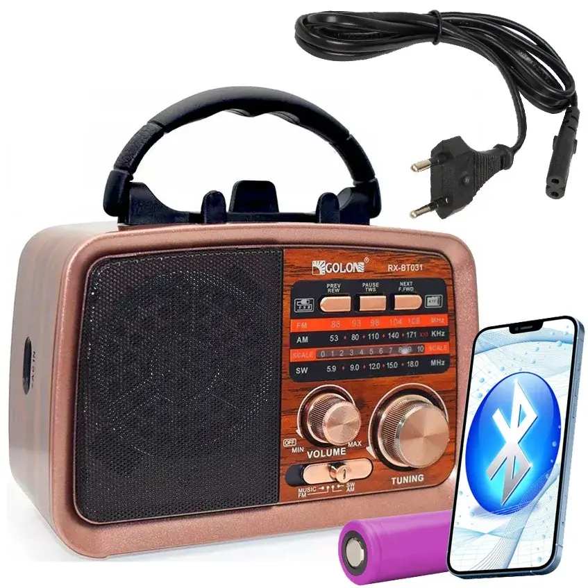 Retro rádio s Bluetooth, FM - GOLON RX-BT031