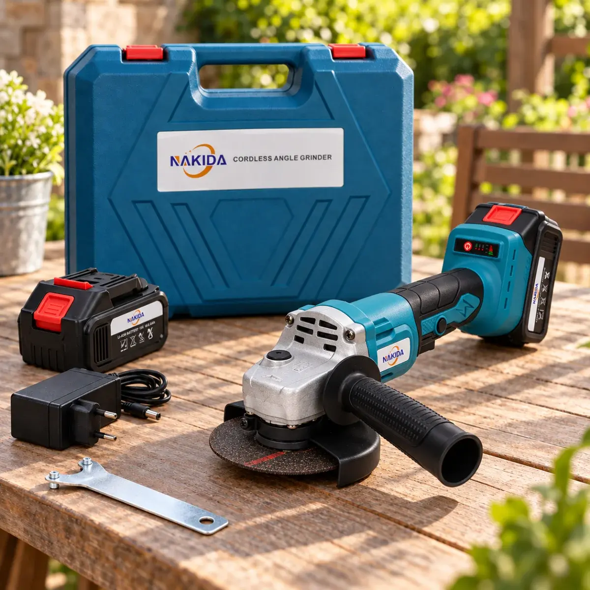 Aku flexa Nakida HTN-5660 - 125 mm - s bezuhlíkovým motorem + 2x 4000 mAh baterie + kufřík