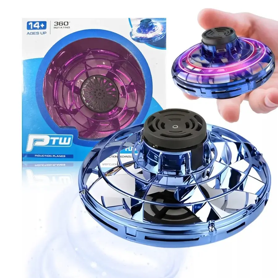 Létající LED UFO talíř - modrý