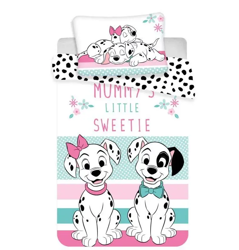 Jerry Fabrics Povlečení do postýlky 101 Dalmatians baby 100x135, 40x60 cm