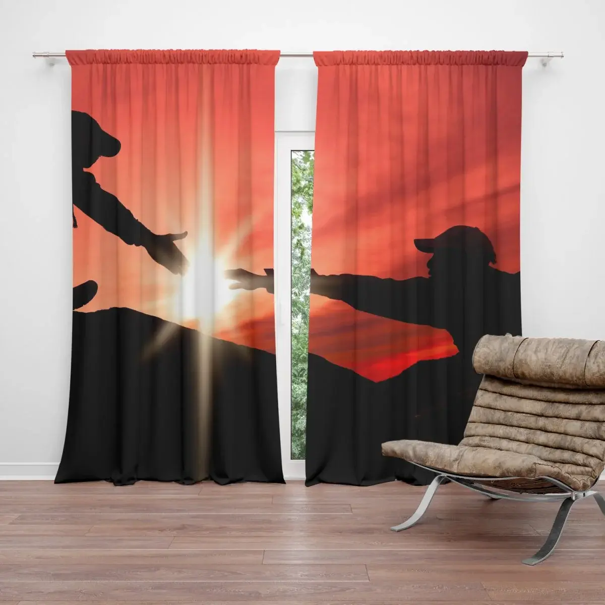 Závěs Horolezci: 2ks 140x250cm