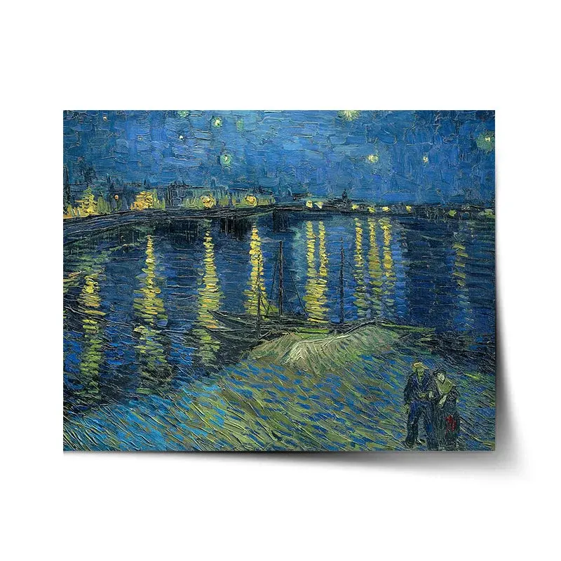 Plakát Hviezdna noc nad Rhônou - Vincent van Gogh - 120x80 cm