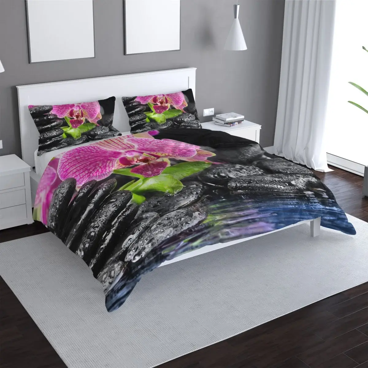 Povlečení Orchidej na kamenech - 140x220 / 90x70