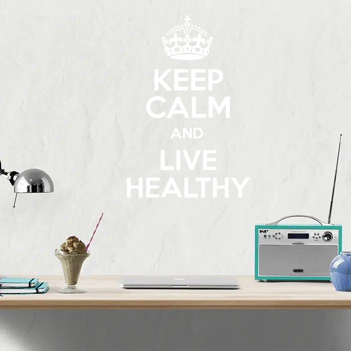 Samolepka na zeď: nápis Keep calm... - 40x60 cm