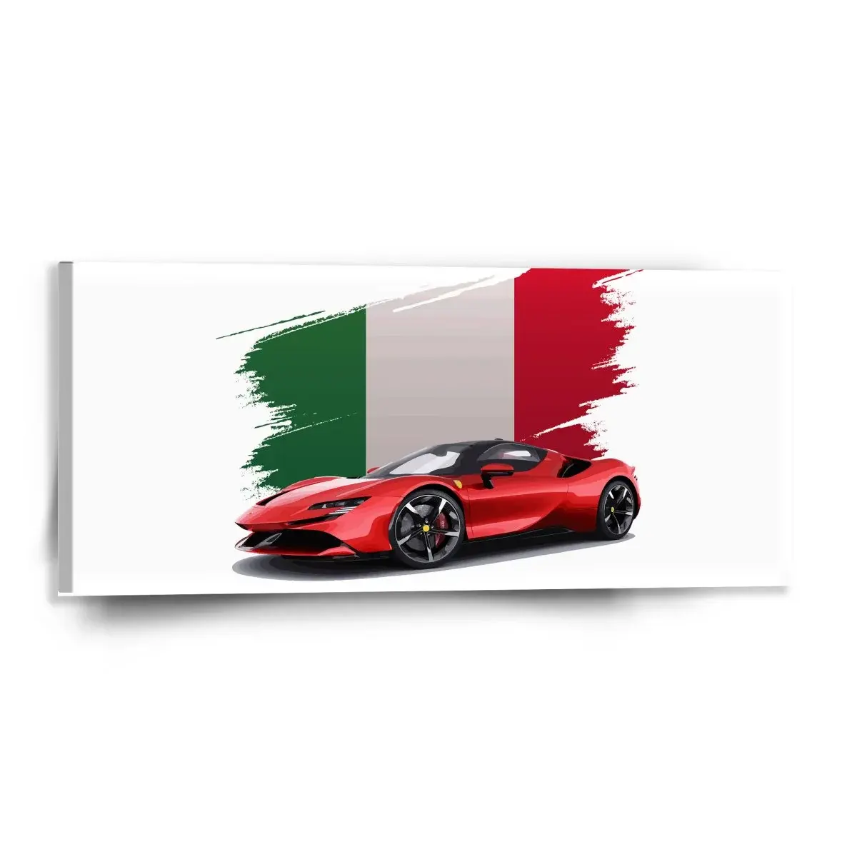 Obraz Ferrari Italská vlajka - 110x50 cm