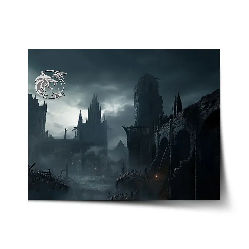 Plakát Zaklínač Hrad - 90x60 cm