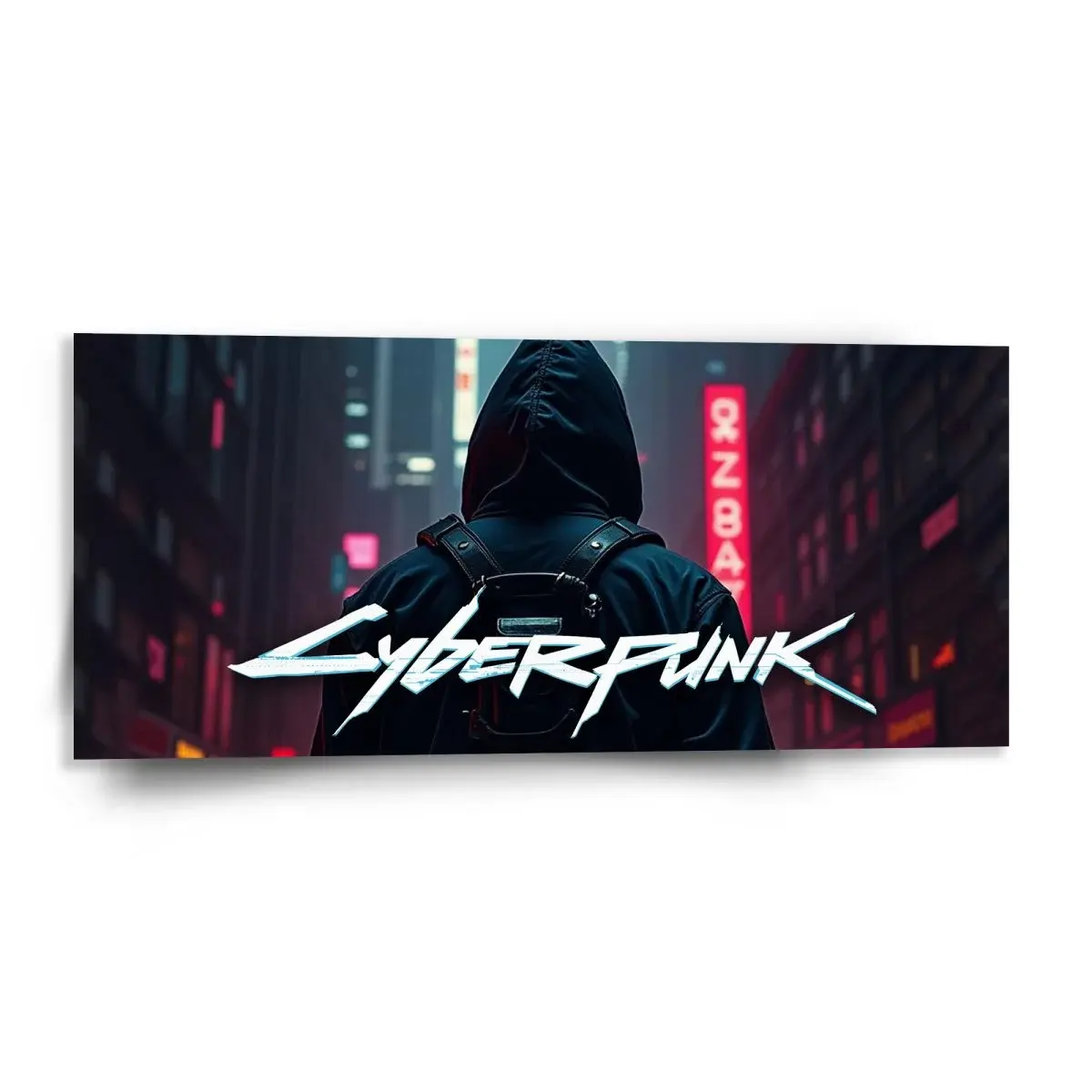 Obraz Cyberpunk 2077 Pohled do města - 110x50 cm