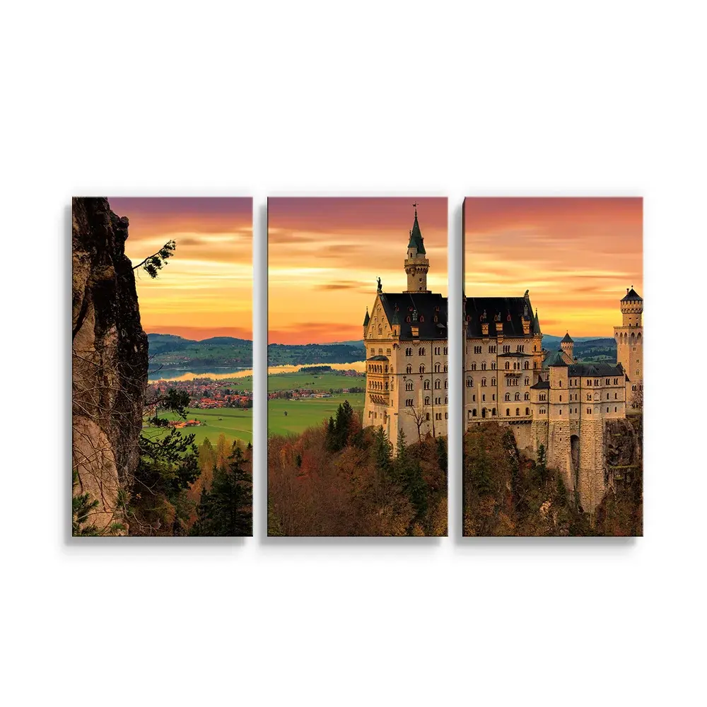 Obraz - 3-dílný Hrad - 120x80 cm