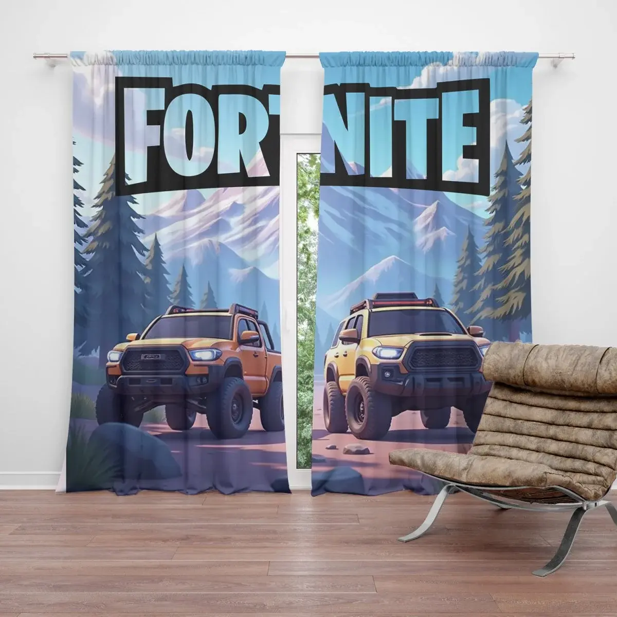 Závěs FORTNITE Off-road auta: 2ks 140x250cm