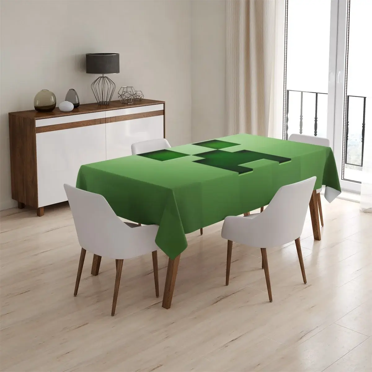 Ubrus Green Blocks - 130x170 cm