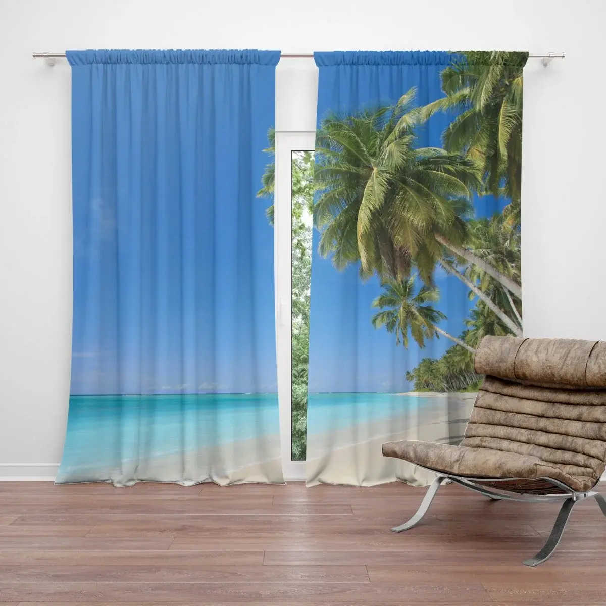 Závěs Palmová pláž: 2ks 140x250cm