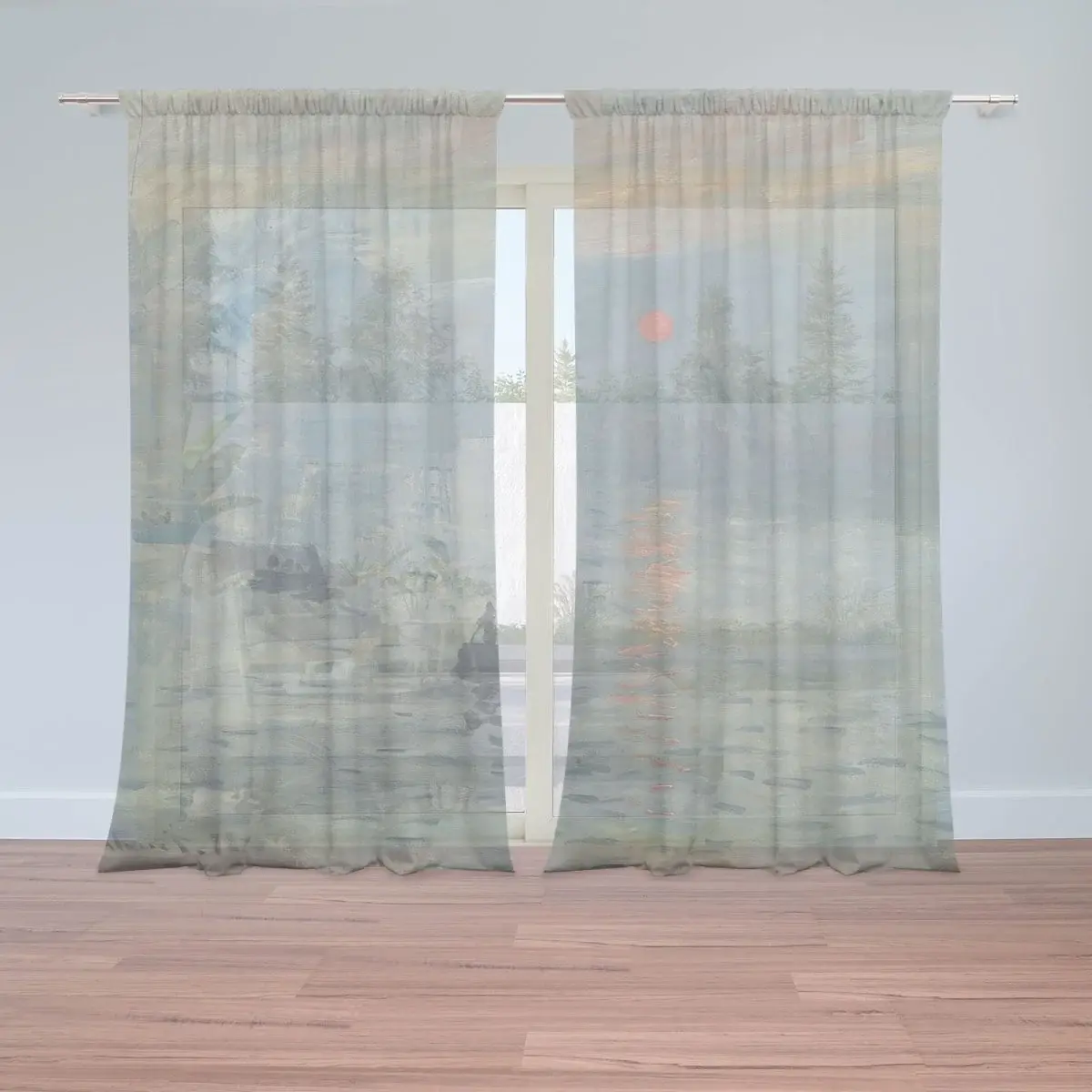 Záclony Imprese, východ slunce - Claude Monet: 2ks 150x250cm