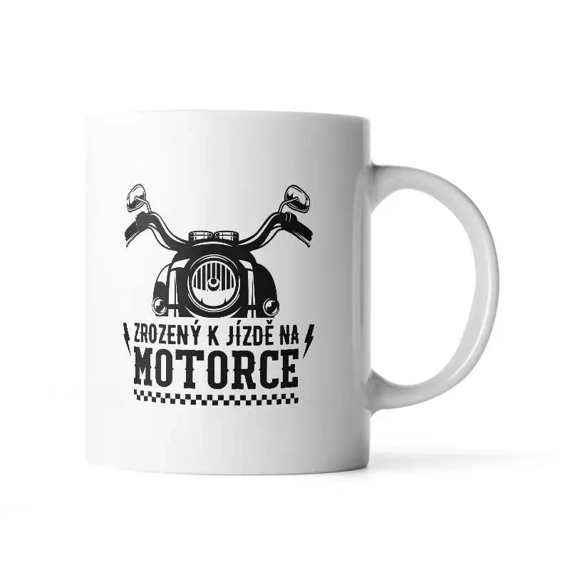 Hrnek Zrozený k jízdě na motorce - 330 ml - standard