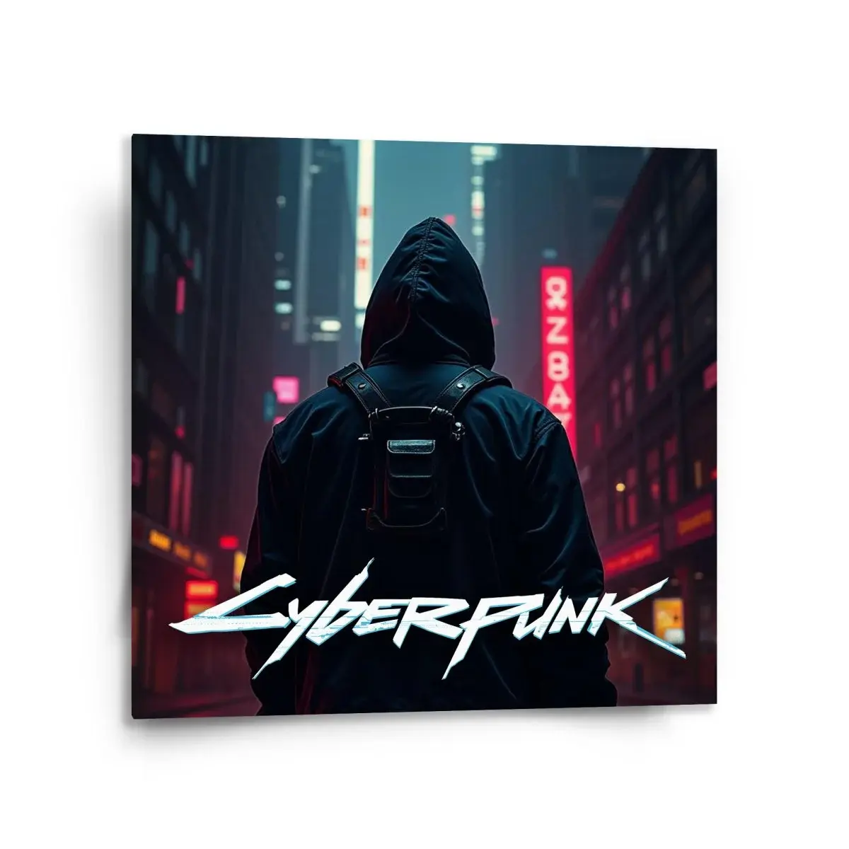 Obraz Cyberpunk 2077 Pohled do města - 110x110 cm