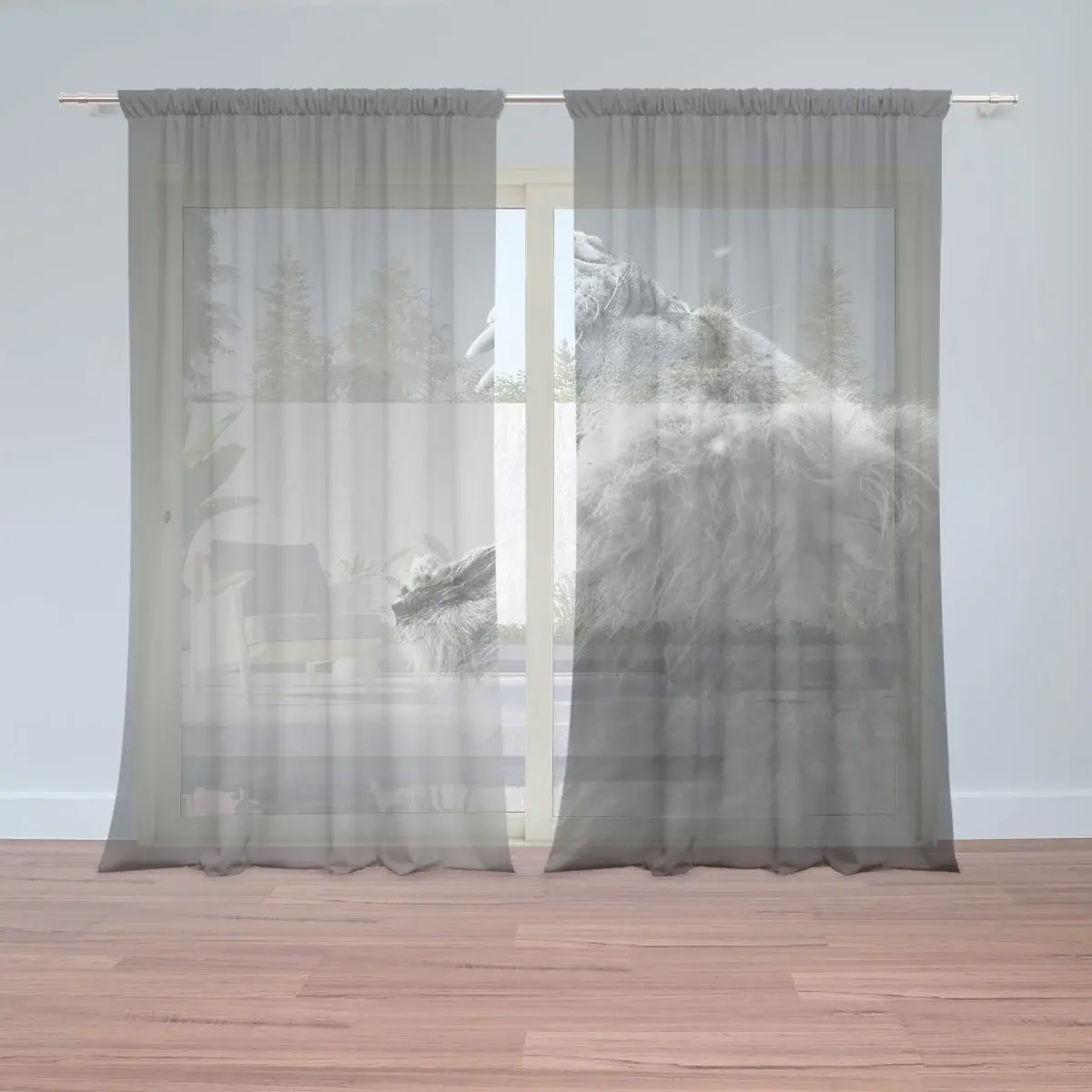 Záclony Řvoucí lev: 2ks 150x250cm