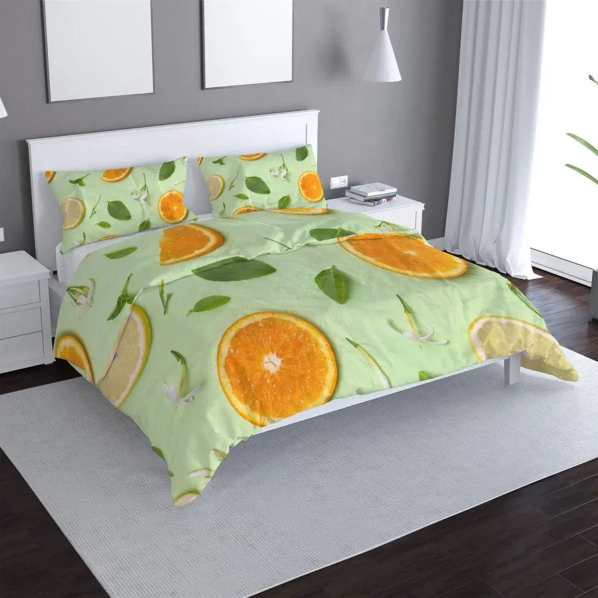 Povlečení Citrus a květ - 140x220 / 90x70