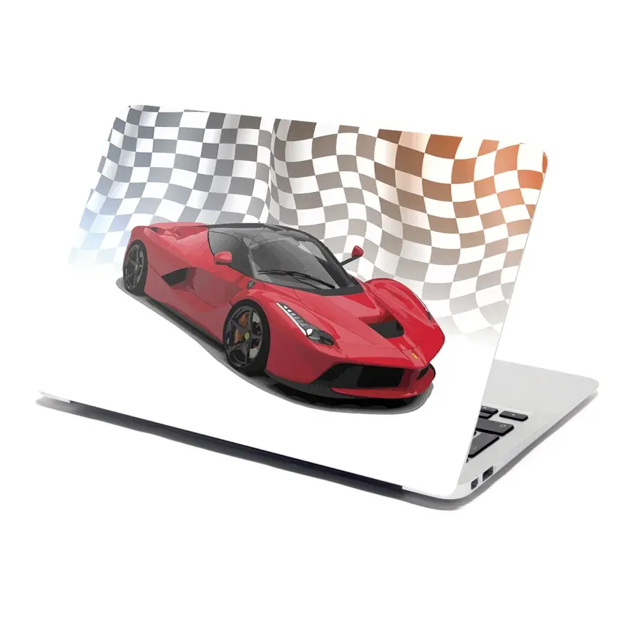 Samolepka na notebook Ferrari Závodní vlajka -