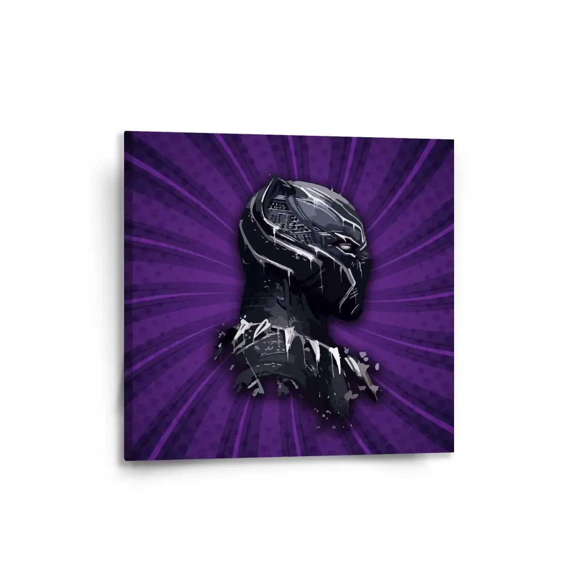 Obraz BLACK PANTHER z profilu Fialový - 50x50 cm