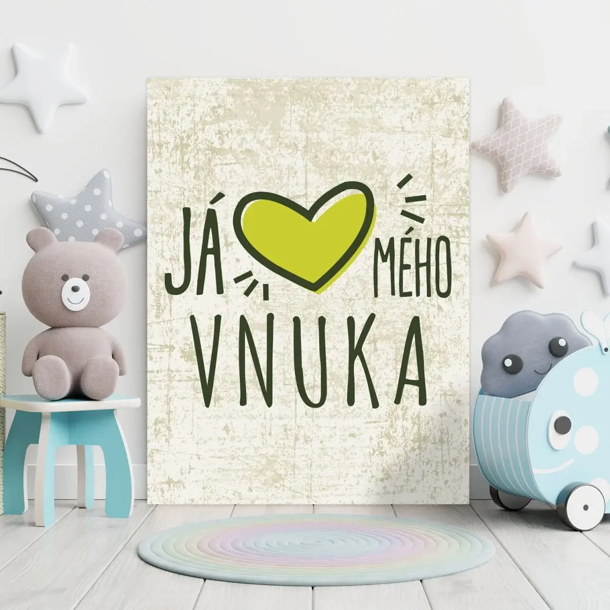 Dárková cedulka Já miluju mého vnuka: 30x40 cm