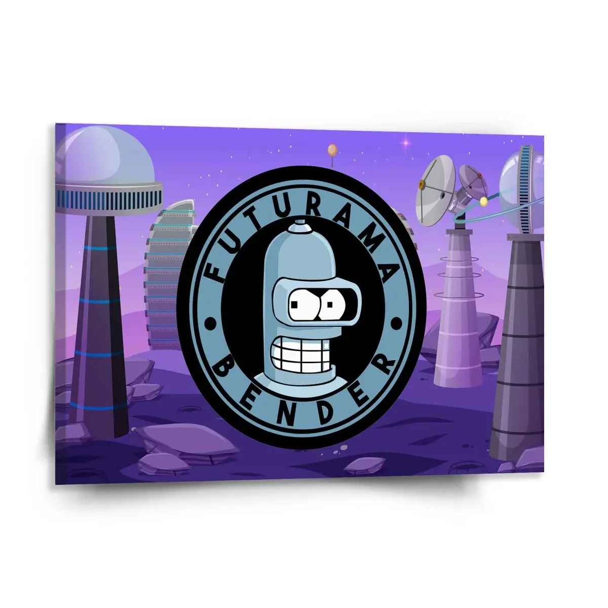 Obraz Futurama Bender Planeta s vysílači - 150x110 cm