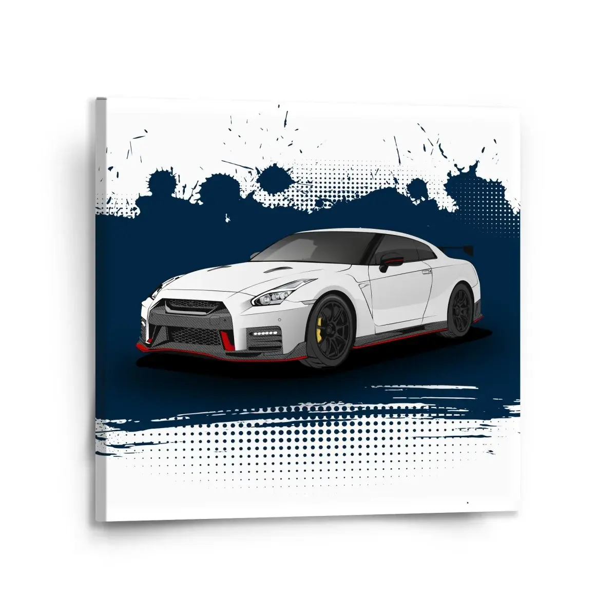 Obraz Nissan GTR 35 Modrý - 110x110 cm