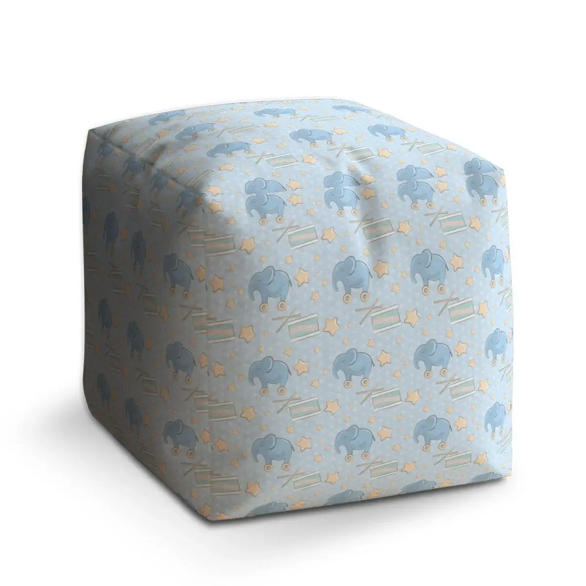Taburet Cube Bubny a sloni - 60x60x60 cm