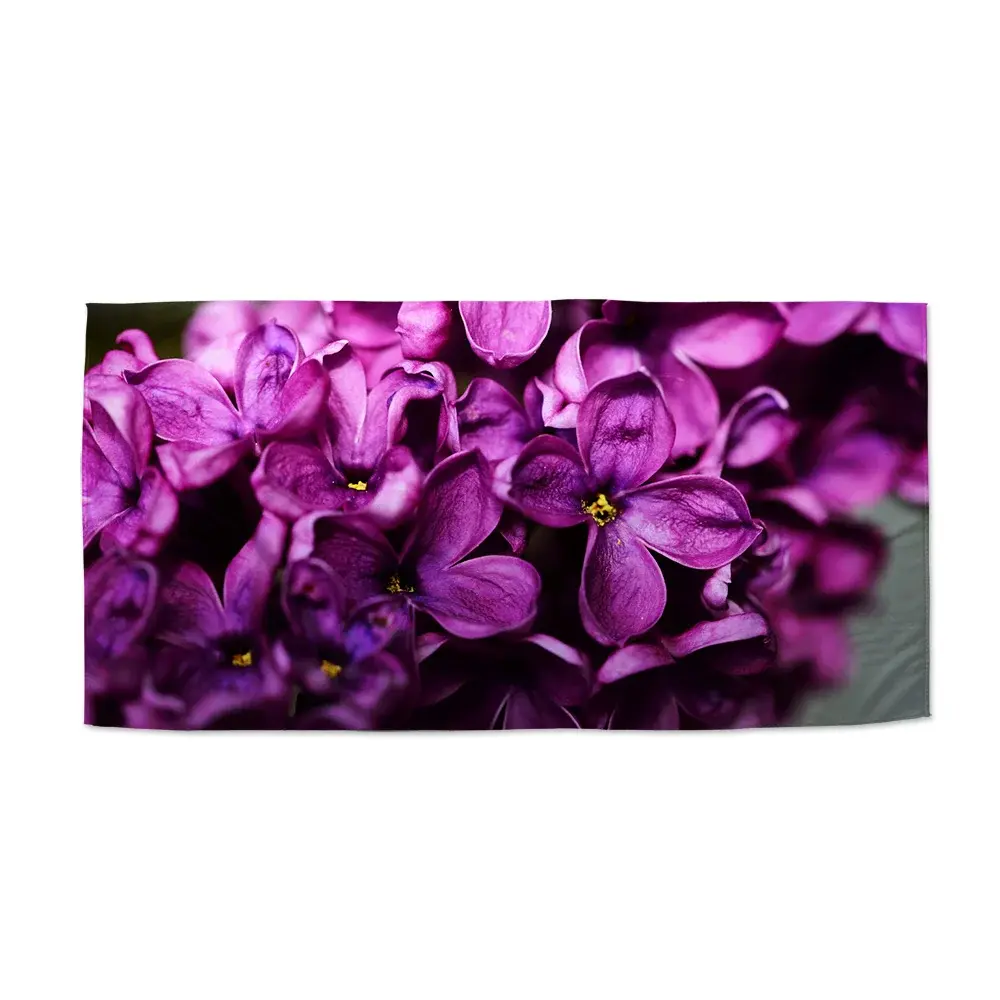 Ručník Fialové květy - 50x100 cm