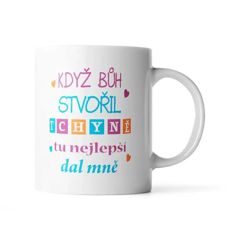 Hrnek Když Bůh stvořil tchyně tu nejlepší dal mně - 200 ml - espresso