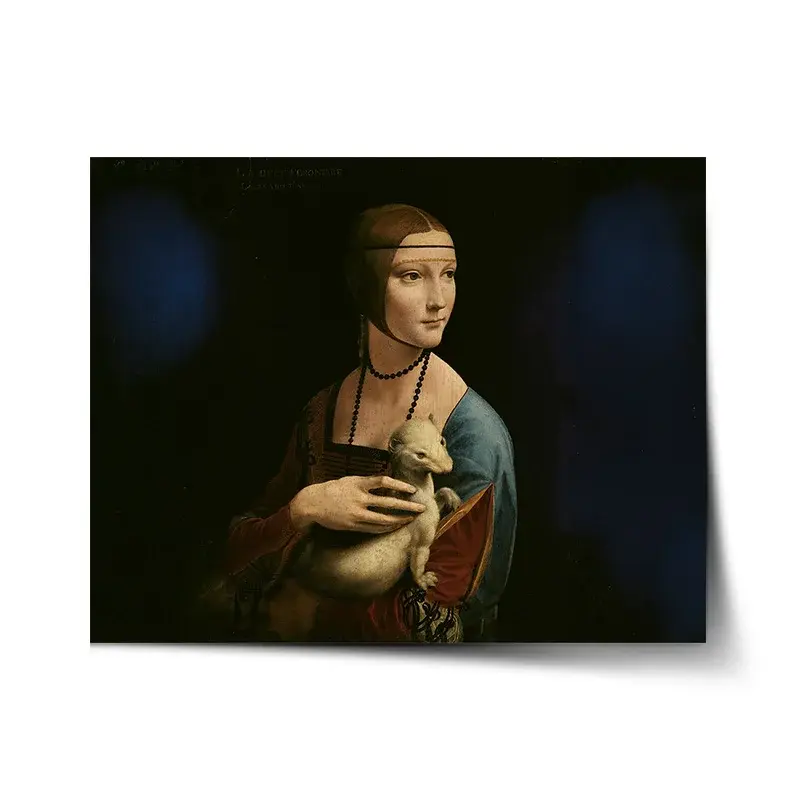 Plakát Dáma s hranostajem - Leonardo da Vinci - 60x40 cm