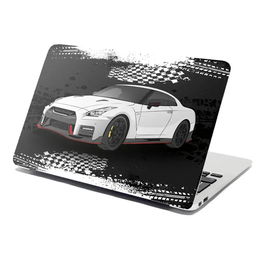 Samolepka na notebook Nissan GTR 35 Černý - 38x26 cm