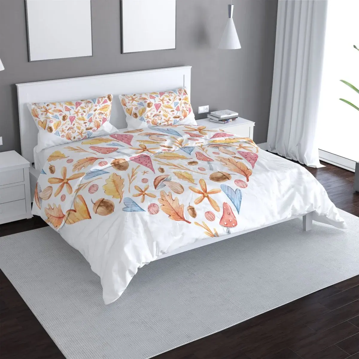 Povlečení Podzimní srdce - 140x220 / 90x70