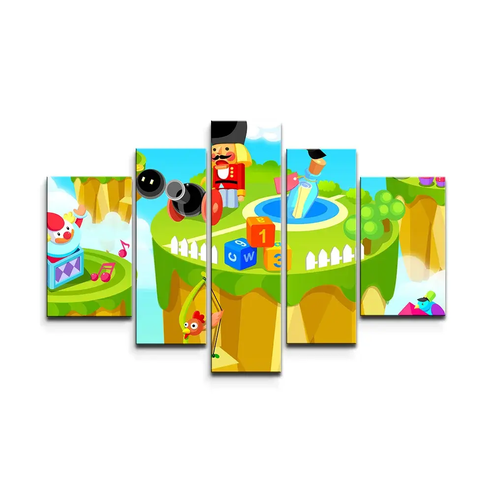 Obraz - 5-dílný Dětský motiv 2 - 125x90 cm