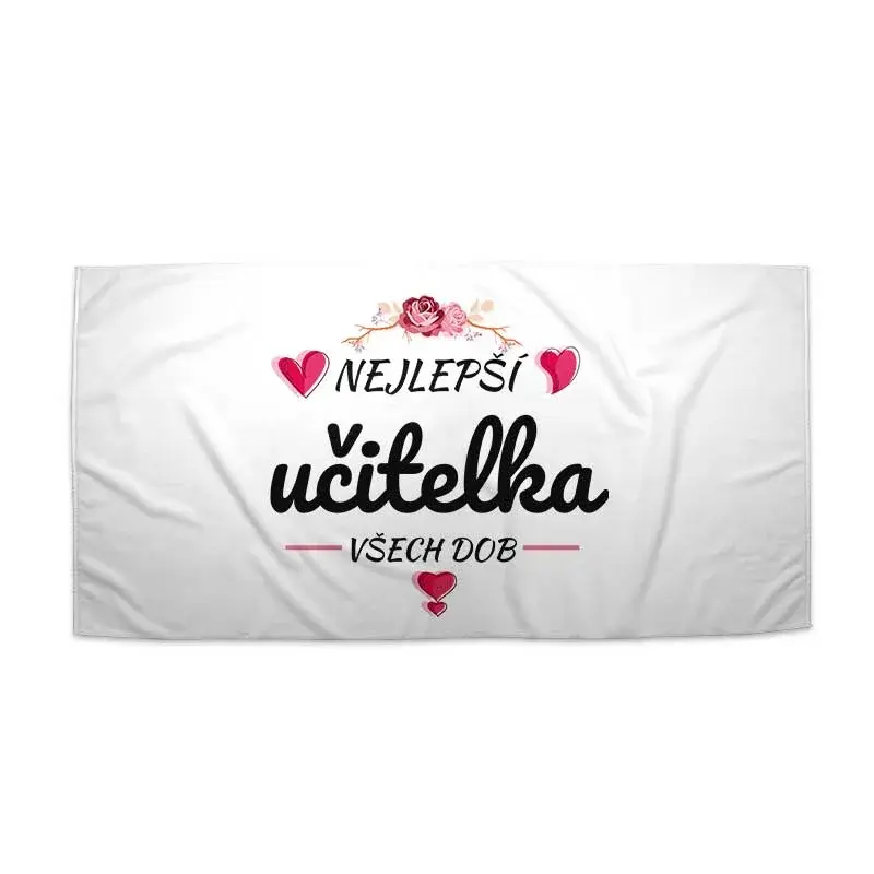 Ručník Nejlepší učitelka všech dob - 50x100 cm