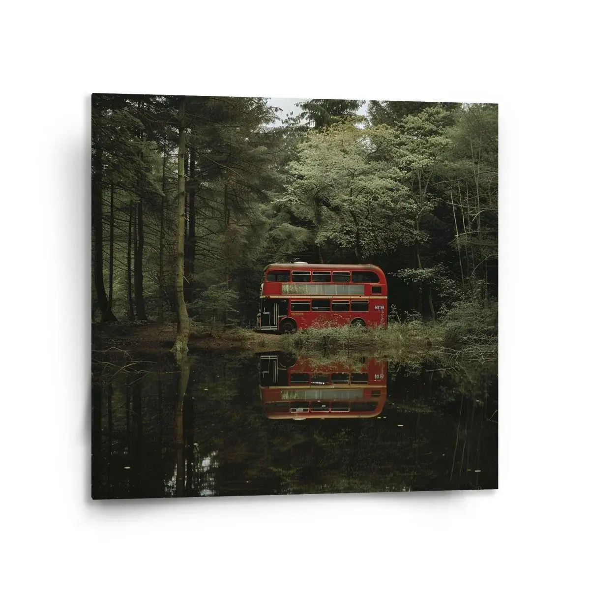 Obraz Červený patrový autobus - 110x110 cm