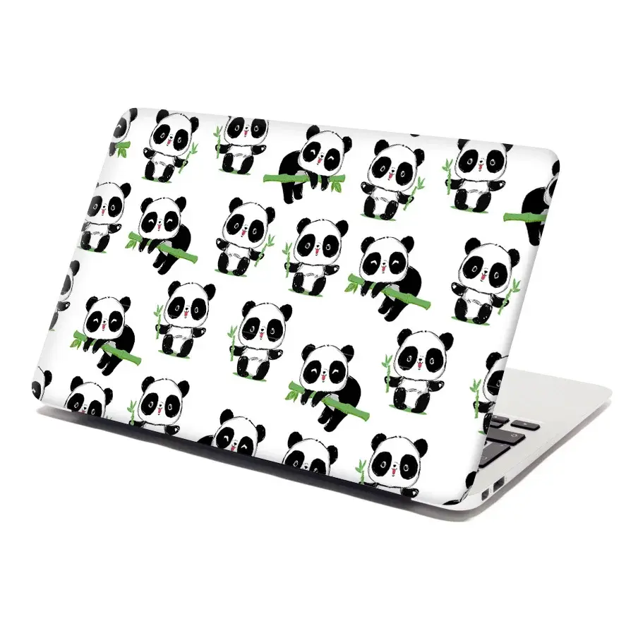 Samolepka na notebook Pandy s větvičkou - 38x26 cm