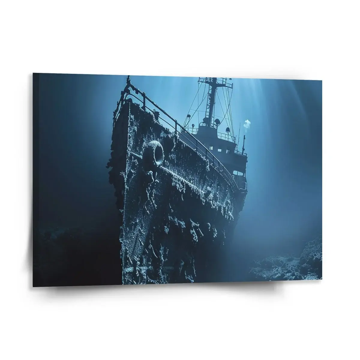 Obraz Vrak lodi na dně moře - 150x110 cm