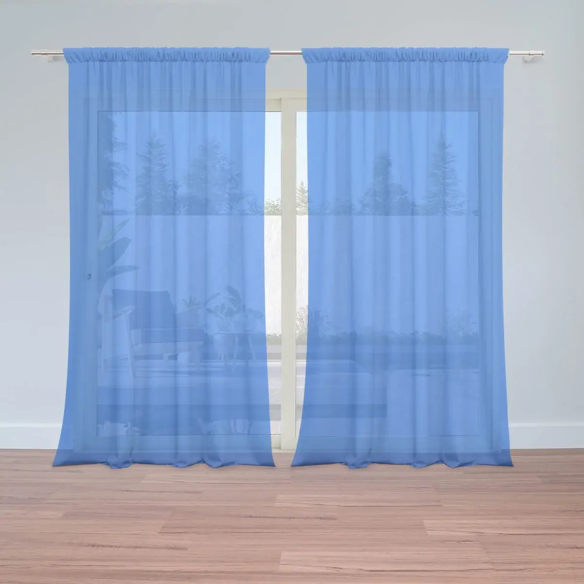 Záclony Královská modrá: 2ks 150x250cm